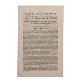 [ABOLITION] American Anti-Slavery Society "Declaration of Sentiments"