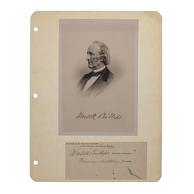 [ABOLITION] Wendell Philips Cut Signature + Lithograph