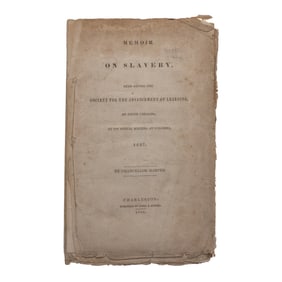 [SLAVERY] 1838 "Memoir on Slavery"