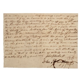 [SLAVERY] 1836 Slave Hire to be Returned on Christmas