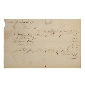 [SLAVERY] 1847 Runaway Slave Document (Payment)