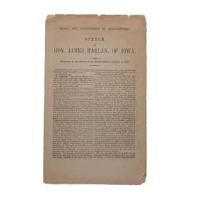 [ABOLITION] Sumner Inscribed "Shall the Territories by Africanized?"