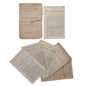 [SLAVERY - BLEEDING KANSAS] Over 20 Pamphlets w/ Sumner's "Crimes Against Kansas," 1st Ed.