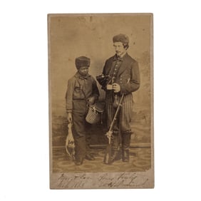 [AFRICAN AMERICANA] Civil War Officer & Young Man