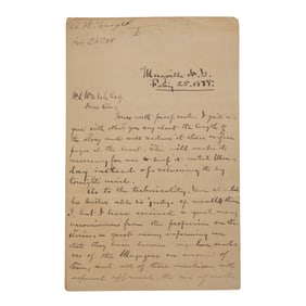 [CIVIL WAR] 1888 Albion Tourgee ALS re: Civil War & More