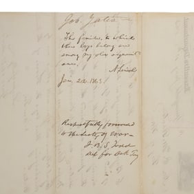 [LINCOLN] (SIGNED) Lincoln Note: Underage Soldiers! 