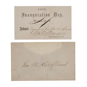 [LINCOLN] 1865 Inauguration Invitation