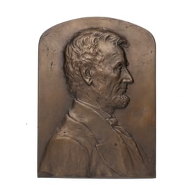 [LINCOLN] Bronze Plaque by C. Luini