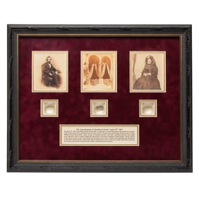 [LINCOLN] Hair from Abe & Mary Todd, w/ Ford's Theatre Relic