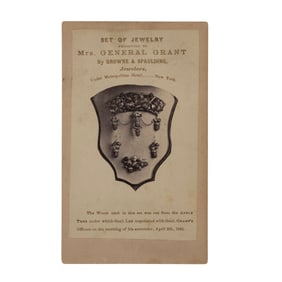[CIVIL WAR] Mrs. Grant's Appomattox Jewelry CDV