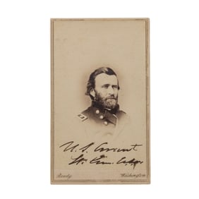 [CIVIL WAR] Ulysses S. Grant, Signed CDV Portrait