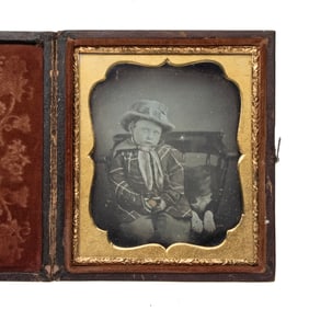 [EARLY PHOTOGRAPHY] Portrait of Boy & Dog