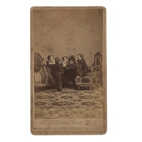 [CIRCUS] Signed "The Lilliputian Card Party" CDV