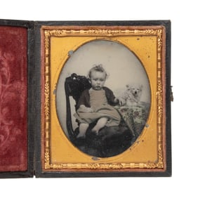 [AMBROTYPE] Baby with Small Dog
