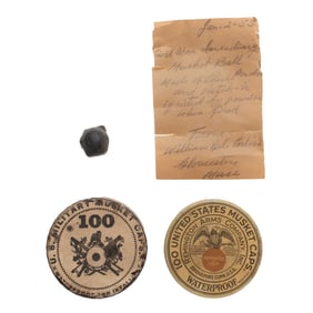[CIVIL WAR] (3) Musket Caps & (1) Ball