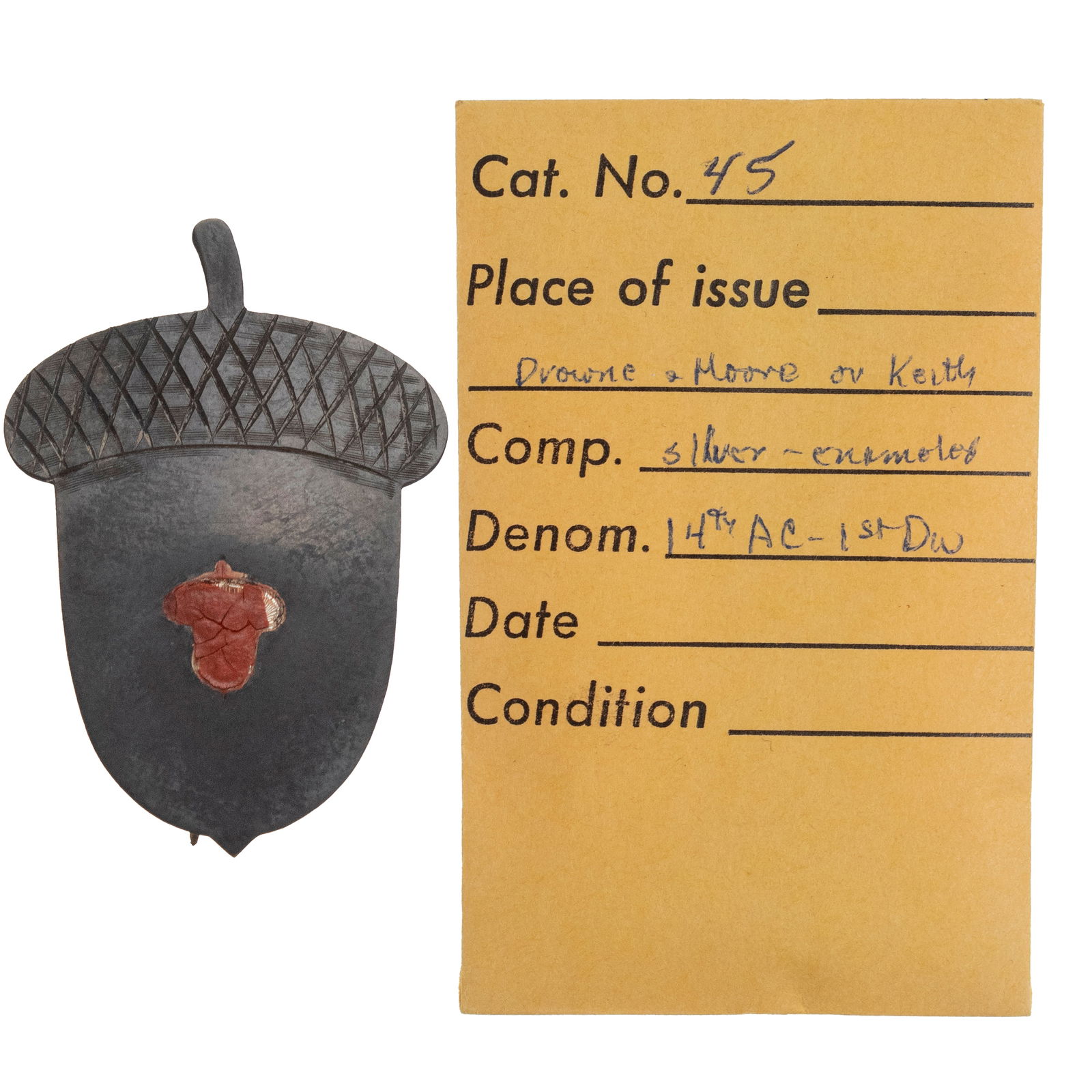 [CIVIL WAR] 14th A.C. 1st Div Corps Badge (1 of 3)