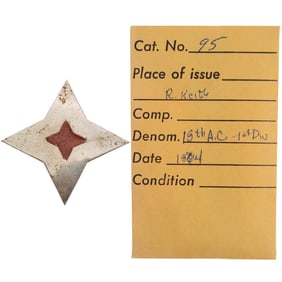 [CIVIL WAR] 19th A.C. 1st Div Corps Badge