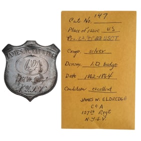 [CIVIL WAR] USCT Officer's ID Badge