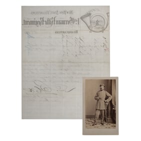 [CIVIL WAR] Blenker and 1st German Rifles Letter and CDV