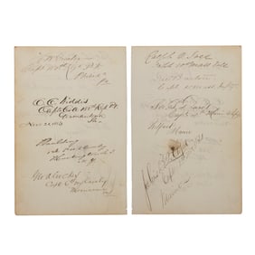 [CIVIL WAR] Libby Prison Signed Page by 4 Officers Captured at Gettysburg
