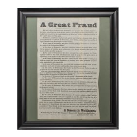 [CIVIL WAR] Slavery, Treason, & Bloodshed: Anti-Democratic Broadside (1863)