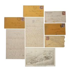 [CIVIL WAR] Tornado! 22nd Mass. Letter Group w/ Washington Tomb Relic