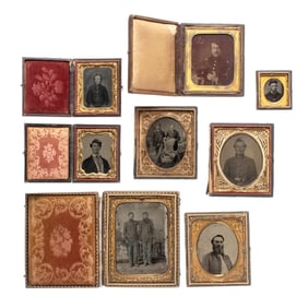 [CIVIL WAR] (8) Union and Confederate Subjects, Incl. IDed Pair