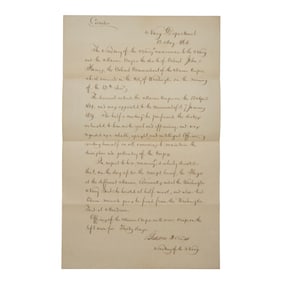 [CIVIL WARS] Signed Gideon Welles Order: Death of Marine
