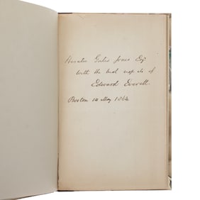 [GETTYSBURG] Edward Everett Inscribed, Gettysburg Address