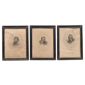 [CIVIL WAR] (3) Confederate Generals Lithographs