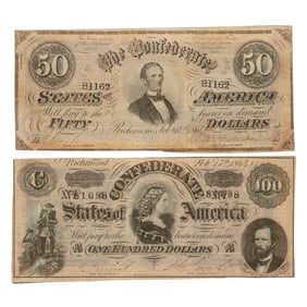 [CIVIL WAR] Confederate High Denomination Currency