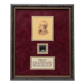 [CIVIL WAR] Framed Hair from Robert E. Lee
