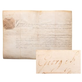 [REVOLUTIONARY WAR] Signed by King George III, Officer's Commission 