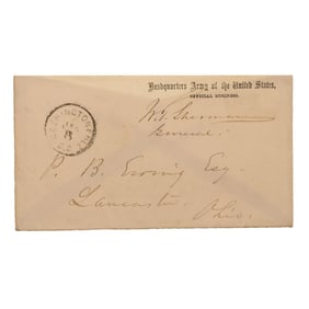 [CIVIL WAR] William T. Sherman, Signed Envelope 