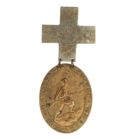 [CIVIL WAR] IDed 62nd NY Anderson Zouaves Badge, WIA Fredericksburg