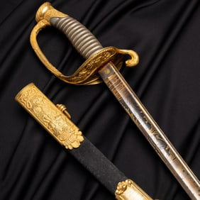 [CIVIL WAR] IDed Revenue-Marine Captain's One of a Kind M1852 Naval Officer's Sword