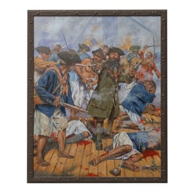 [PIRACY] Blackbeard's Last Stand, Rick Reeves Oil on Panel