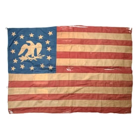 [FLAGS] Sixteen-Star “Eagle-in-Canton" Silk U.S. Flag