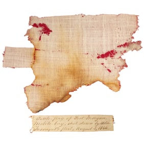 [CIVIL WAR] Confederate Flag Relic re: Battle Of Mobile Bay