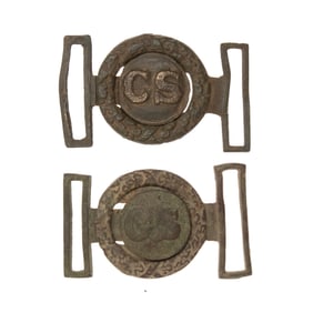 [CIVIL WAR] (2) CS 2-Piece Wreath Buckles