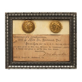 [CIVIL WAR] Confederate Navy & GAR Button w/ Provenance