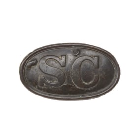 [CIVIL WAR] Small Oval "SC" Belt Buckle