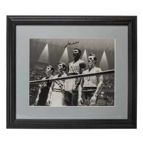[BOXING] Muhammad Ali Signed Rome 1960 Olympics Photo