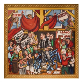 [ART] Ybor City Cigar Workers' Strike, Pacheco Original Oil