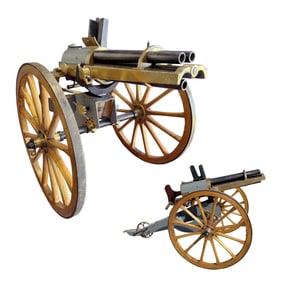 [MILITARIA] c. 1872 Hotchkiss Revolving Cannon