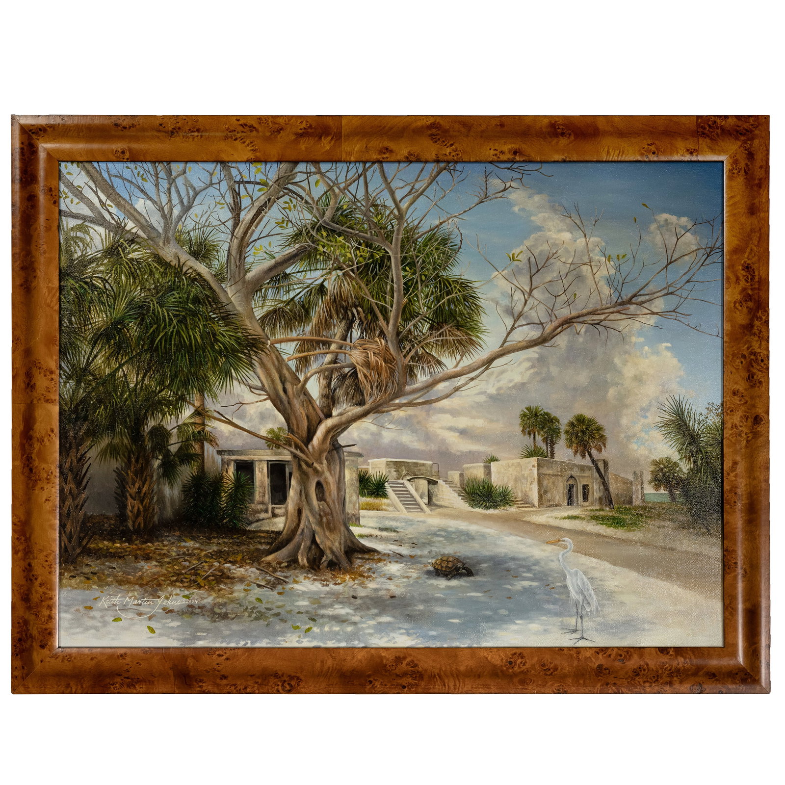 [FLORIDANA] Keith Martin Johns "Untitled (Florida Landscape)," Oil Painting (1 of 2)