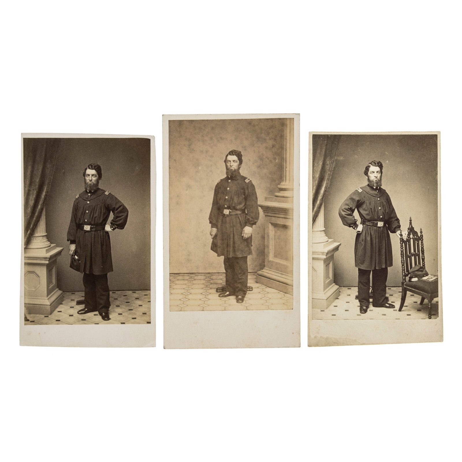 [CIVIL WAR] Rhode Island's Bull Run Chaplain: 3-CDV Portrait Archive of Chaplain Augustus Woodbury (1 of 2)