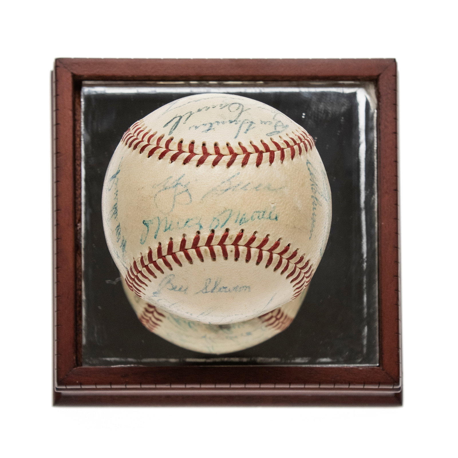[BASEBALL] 1957 New York Yankees World Series Team-Signed Baseball - 3