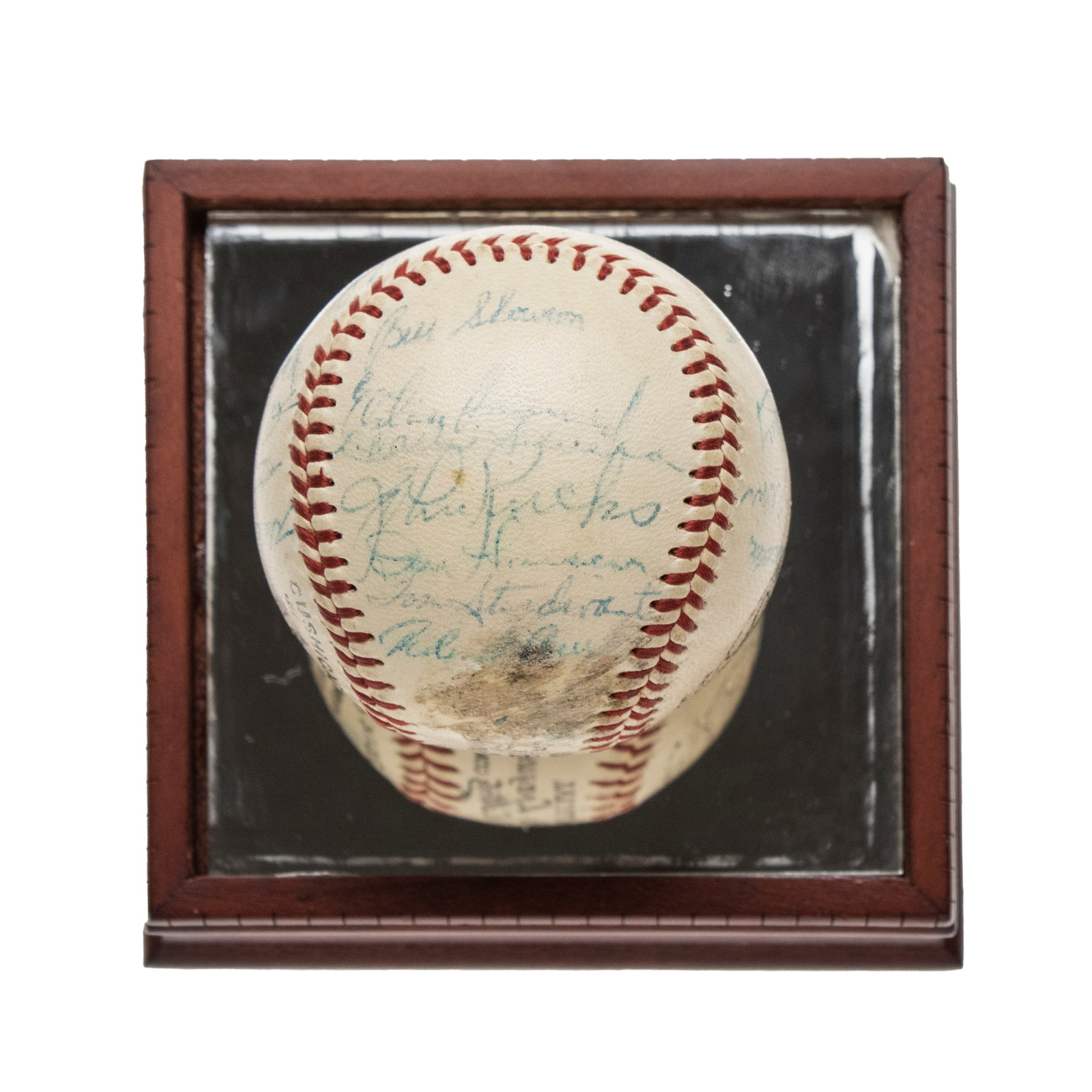 [BASEBALL] 1957 New York Yankees World Series Team-Signed Baseball - 4