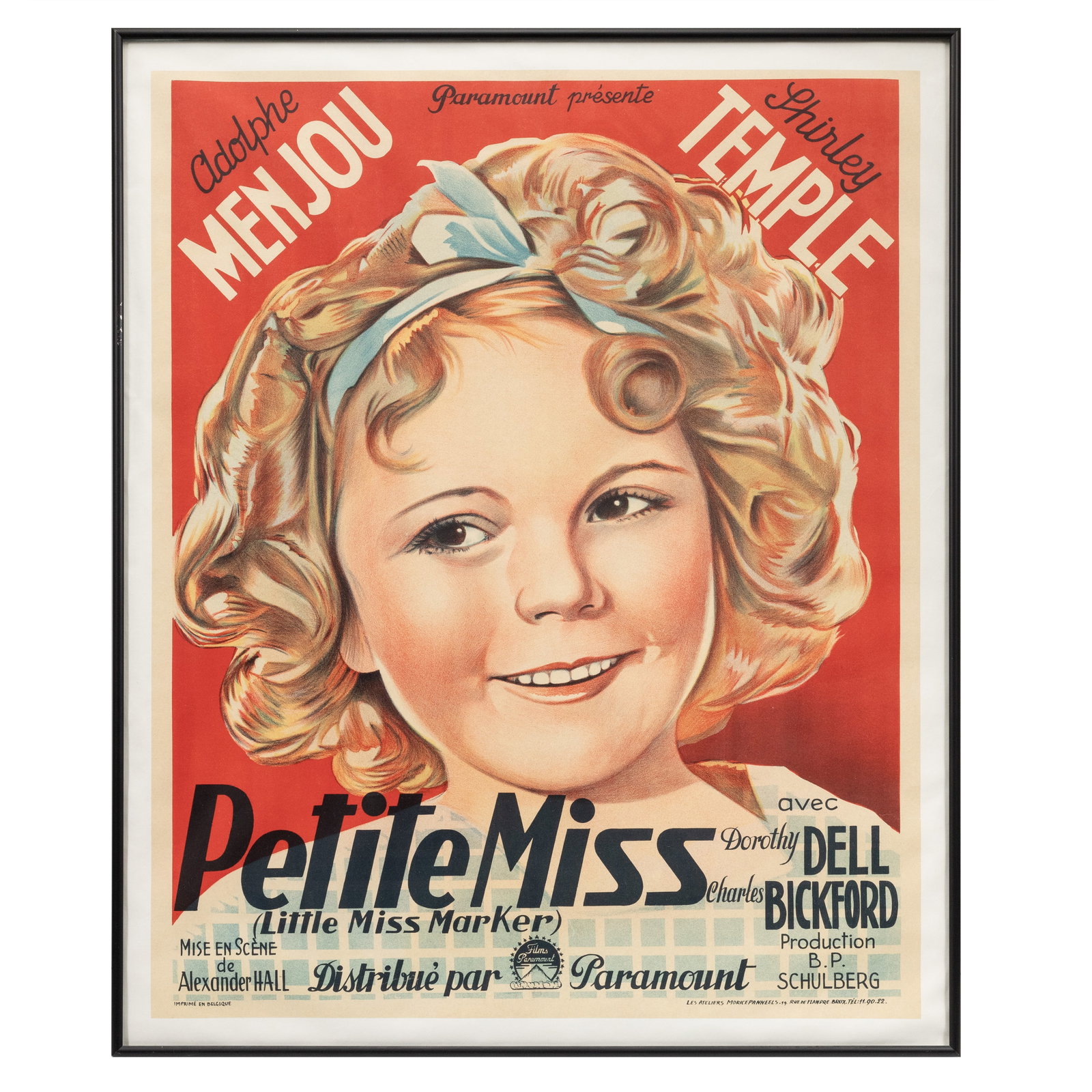[FILM] "Little Miss Marker" Belgian Lithograph Movie Poster, 1934 (1 of 1)